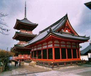 Puzzle Ιαπωνικά Ναός σε Kiyomizu-dera, στην αρχαία πόλη του Κιότο, Ιαπωνία